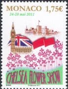 Monaco 2011 Chelsea Flower Show/ Big Ben/ Monaco Castle/ Flowers/ Flags/ Nature/ Clock Tower/Buildings/ Architecture 1v (mc1108)