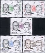Monaco 2011 Prince Albert II/ Miss Charlene Wittstock/ Royal Wedding/ Royalty/ Palace 5v set mc1101