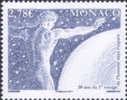Monaco 2011 Space Flight 50th/ Astronauts/ Yuri Gagarin/ Rockets/ People 1v (n45782)