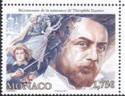 Monaco 2011 Theophile Gautier/ Writer/ Authors/ Writers/ Books/ Literature 1v (n45792)