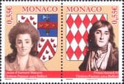 Monaco 2012 Grimaldi Fiefdoms/ Belfort/ Prince Honoré/ Coat-of-Arms 2v se-tenant pair (mc1388)