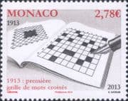 Monaco 2013 Crossword Puzzle 100th Anniversary/ Games/ Leisure 1v (mc1282)