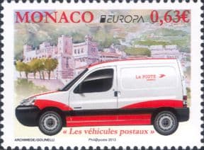 Monaco 2013  Europa/ Postal Transport/ Post Van/ Motors/ Motoring / Castle  1v  (mc1309)