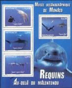 Monaco 2013 Sharks/ Marine Animals/ Nature/ Wildlife/ Tiger Shark 4v m/s (mc136)