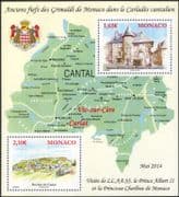Monaco 2014 Grimaldi Fiefdoms/ Maps/ Buildings/ Architecture/ Heritage/ History/ Royalty 2v m/s (mc1043)