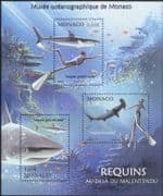 Monaco 2014 Sharks/ Divers/ Diving/ Marine/ Fish/ Nature/ Wildlife/ Conservation 3v m/s (mc1020)