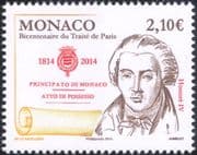 Monaco 2014 Treaty of Paris Bicentenary/ Honore IV/ Royalty/ People 1v (mc1063)
