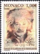 Monaco 2015 Albert Einstein/ General Relativity/ Scientists/ Space/ Science/ Mathematics 1v mc1026