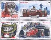 Monaco 2015 Graham Hill/ Michele Alboreto/ Racing Drivers/ Motor Sport/ Cars/ Formula 1/ Grand Prix/ Transport 4v set (mc1013)