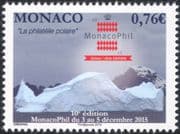 Monaco 2015 "MonacoPhil '15"/ Polar Stamp Exhibition/ Icebergs/ StampEx/ Arctic/ Antarctic/ Mountains/ Nature 1v (mc1047)