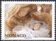 Monaco 2016 Christmas/ Greetings/ Nativity/ Crib Figures/ Madonna/ Baby/ Virgin/ Child/ Baby 1v (mc1076)