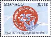 Monaco 2017 "Ecoute Cancer Reconfort"/ Medical/ Health/ Welfare/ Listening Charity 1v (mc1187)