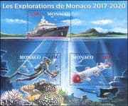 Monaco 2017 Ocean Research/ Boats/ Ships/ Diver/ Exploration/ Transport / Diving 3v m/s (mc1181)