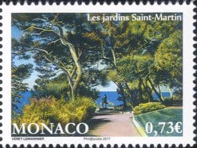 Monaco 2017  Saint Martin's Garden/ Trees/ Flowers/ Plants/ Nature/ Statue/ Artists 1v (mc1186)
