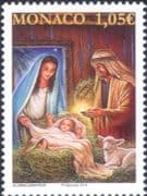 Monaco 2019 Christmas/ Greetings/ Nativity/ Sheep/ Stable 1v (mc1306)