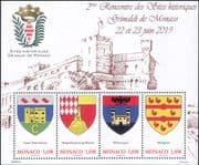 Monaco 2019 Grimaldi Fiefdoms/ Coats-of-Arms/ Buildings/ Architecture 4v m/s (mc1243)_