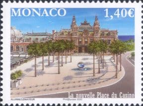 Monaco 2020  Casino/ Palm Trees/ Sculpture/ Buildings/ Architecture  1v (mc1313)