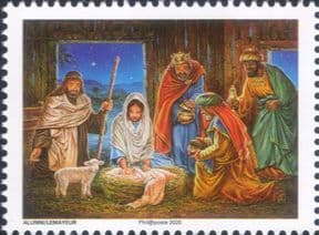 Monaco 2020  Christmas/ Greetings/ Nativity/ Magi/ Stable/ Sheep/ Art  1v  (mc1311)