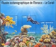Monaco 2020 Coral/ Diver/ Marine Life/ Corals/ Diving/ Nature/ Animals 3v m/s (mc1221)
