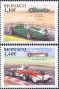 Monaco 2020 Motor Sports/ Cars/ Racing/ Grand Prix/ F1/ Cooper/ McLaren/ Brabham 2v set (mc1208)