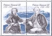 Monaco 2020 Prince Honore III 300th Anniversary/ Royalty/ Royal 2v set se-tenant pair (mc1289)