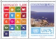 Monaco 2020 UN/ United Nations/ FAO/ UNESCO/ Unicef/ Food/ Harbour 2v set pr (mc1295)