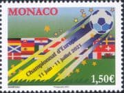 Monaco 2021 "EURO 2021" Football Championships/ National Flags/ Sports 1v (mc1099)