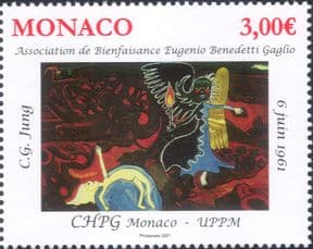 Monaco 2021  Princess Grace Hospital/ Art/ Carl Jung/ Medical/ Mental Health  1v  (mc1302)