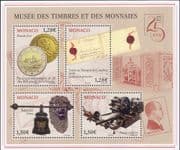 Monaco 2021 Stamps/ Coins/ Museum/ Letters/ Printing Press/ Machinery 4v m/s (mc1356)