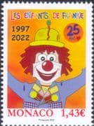 Monaco 2022 Children of Frankie/Charity/ Health/ Welfare/ Clown/ Animation/ Clowns 1v (mc1326)
