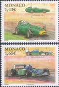 Monaco 2022 Motor Sports/ Cars/ Racing/ Grand Prix/ F!/ Vanwall/ Benetton 2v set (mc1323)