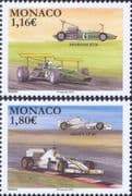Monaco 2023 Motor Sports/ Cars/ Racing/ Grand Prix/ Brabham/ Brawn 2v set (mc1378)