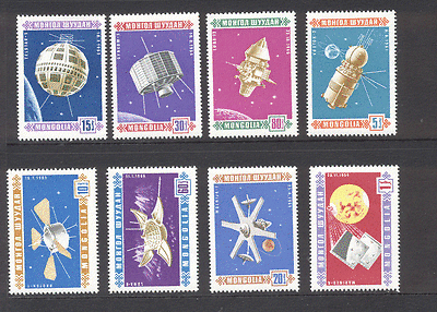 Mongolia 1966 SPACE 8v set ref:n12154