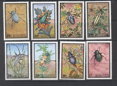 Mongolia 1972 Insects / BEETLES / Nature / Weevils 8v set n12165
