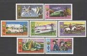 Mongolia 1972 Space / Trains / Plane / Ambulance / Bus / Transport / Industry 7v set n17568
