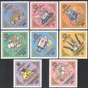 Mongolia 1973 Animated Space / Apollo / Soyuz 8v set s2850