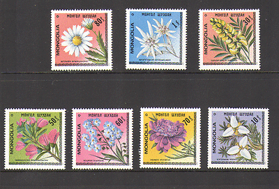 Mongolia 1979 FLOWERS / Plants / Nature 7v set (n15609)