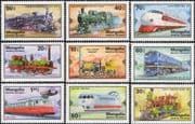 Mongolia 1979 Trains/ Steam Engines/ Railways/ Rail/ Locomotives/ Transport 9v set (n12208)