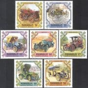 Mongolia 1980 Vintage Cars / Mercedes Benz/ Lancia/ Packard/ Transport/ Motoring 7v set (n11590)