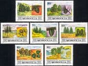 Mongolia 1982 Pine/ Larch/ Birch/ Spruce/ Poplar/ Trees/Plants/Nature/Cones 7v set (n17586)