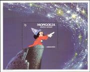 Mongolia 1983 Disney/ Fantasia/ Mickey Mouse/Music/ Film/ Cinema/ Cartoons/ Animation 1v m/s (b1481)