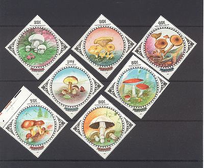 Mongolia 1985 FUNGI / Mushrooms 7v set n11636