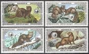 Mongolia 1986 Animals / Nature / MINK 4v set n17539
