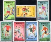 Mongolia 1986 Football World Cup Championships/ Mexico/ WC/ Sports/ Soccer 7v set (n11632)