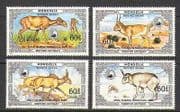 Mongolia 1986 Saiga Antelope / Wildlife 4v set (n22107)