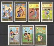 Mongolia 1987 Football / Go Cart / Rocket / Games 7v n20993