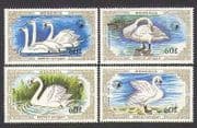 Mongolia 1987 SWANS / Birds / Nature / Wildlife 4v set n17528