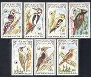 Mongolia 1987 Woodpeckers / Birds / Nature / Woodpecker 7v set (n17544)
