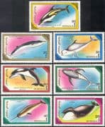 Mongolia 1990 Whales/ Dolphins/ Marine/ Animals/ Nature/C onservation 7v set (b482)