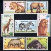 Mongolia 1991 Animals / Nature / Wildlife / Giraffe 7v n15606